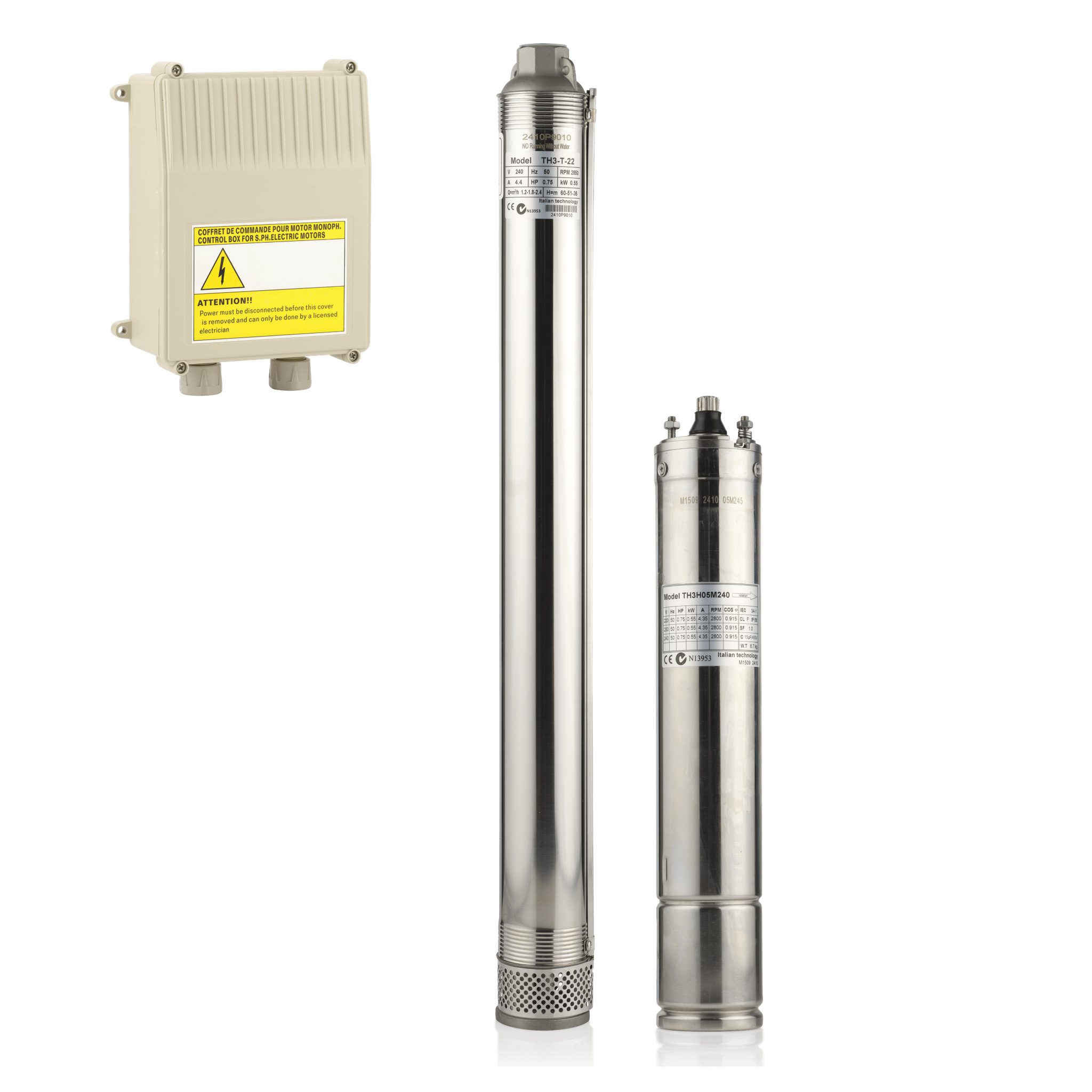 3" 0.75HP/240V T - 22 Submersible Bore Pump Package - Tuhorse Australia