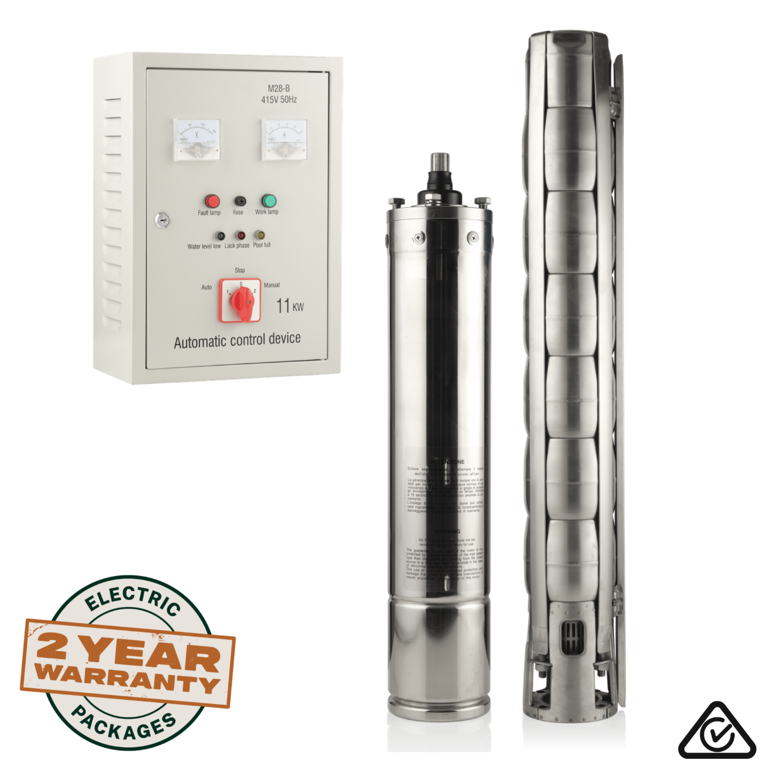 6" 15HP/415V 6SP60 Submersible Bore Pump Package - Tuhorse Australia