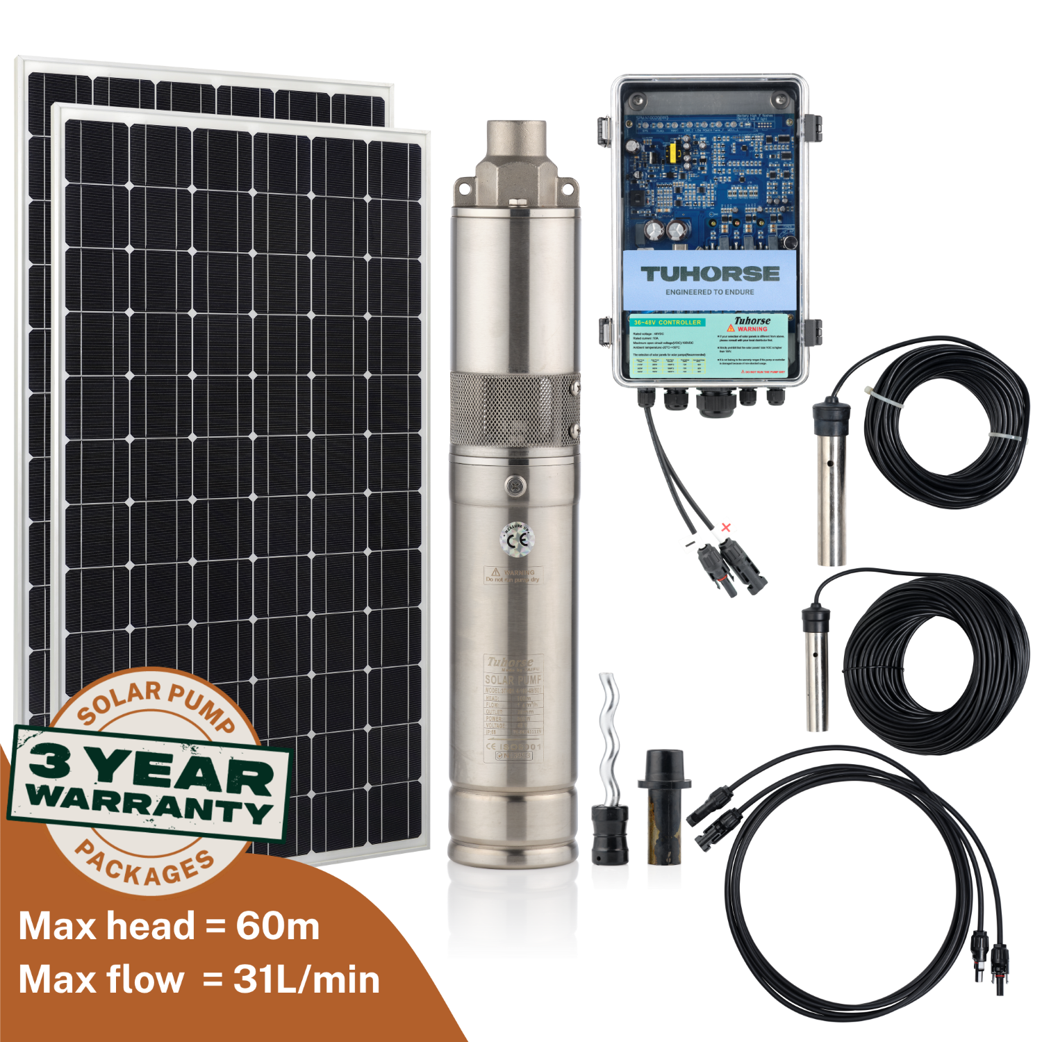 3S210-40/400 Submersible Solar Pump Package