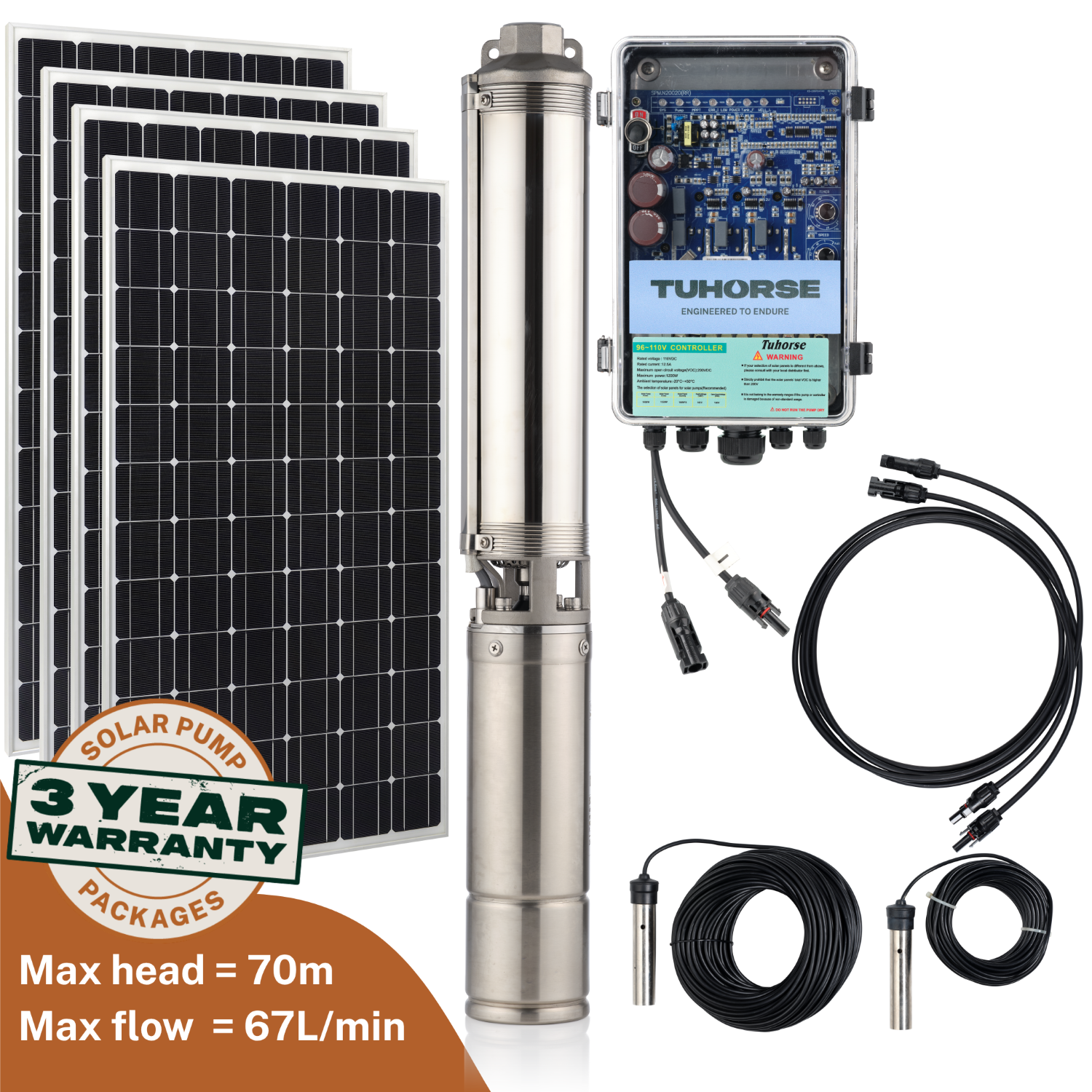 4S1000C-40/800 Submersible Centrifugal Solar Pump Package