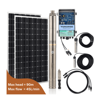 2S370 - 40/800 Submersible Solar Pump Package - Tuhorse Australia