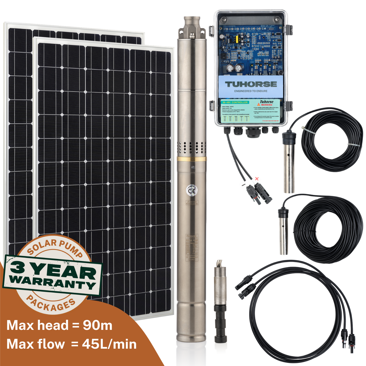 2S370-40/800 Submersible Solar Pump Package – Tuhorse Australia