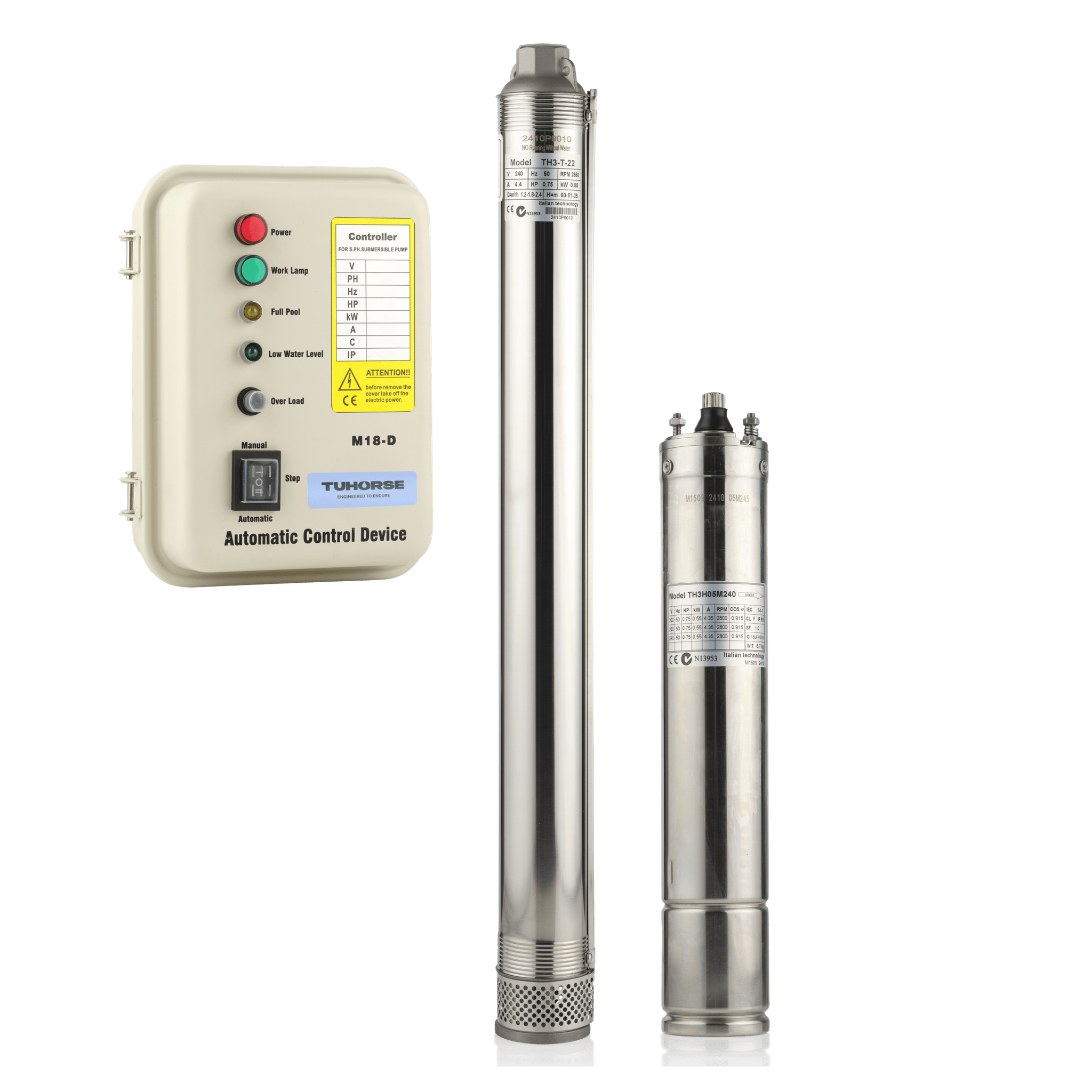 3" 0.75HP/240V T - 22 Submersible Bore Pump Package - Tuhorse Australia