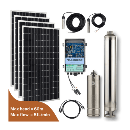 3S500C - 40/800 Centrifugal Submersible Solar Pump Package - Tuhorse Australia