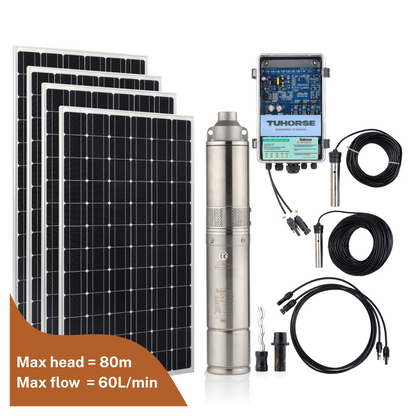 4S1000 - 40/800 Submersible Solar Pump Package - Tuhorse Australia