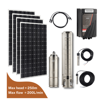 4S3000C/4750 - 3 Centrifugal Solar Pump Package - Tuhorse Australia