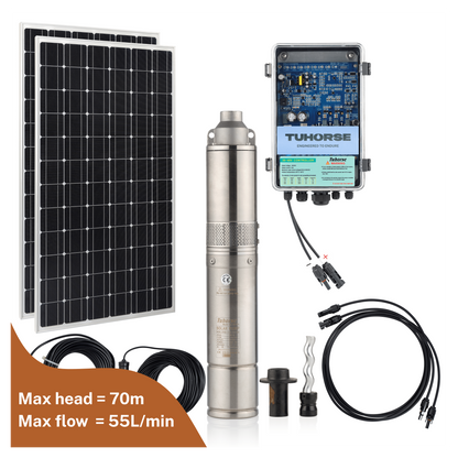 4S500 - 40/800 Submersible Solar Pump Package - Tuhorse Australia