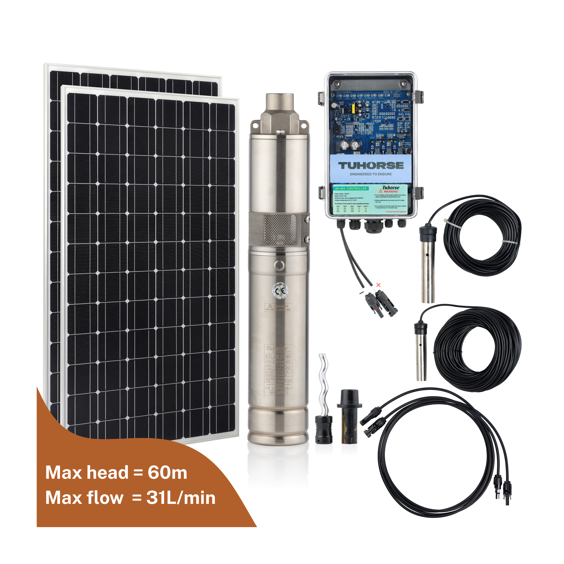 3S210-40/400 Submersible Solar Pump Package